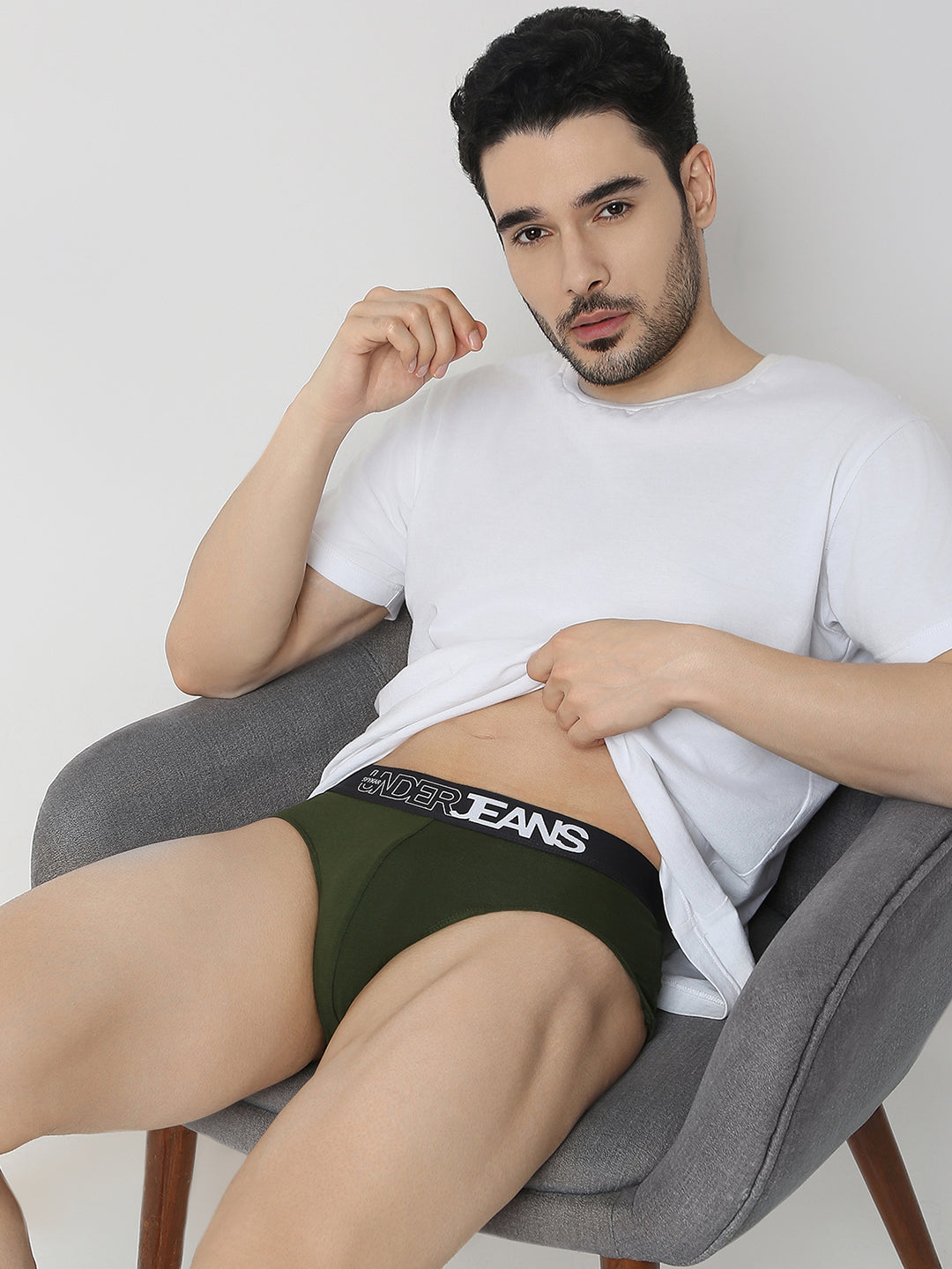 Underjeans by Spykar Men Navy & Olive Brief