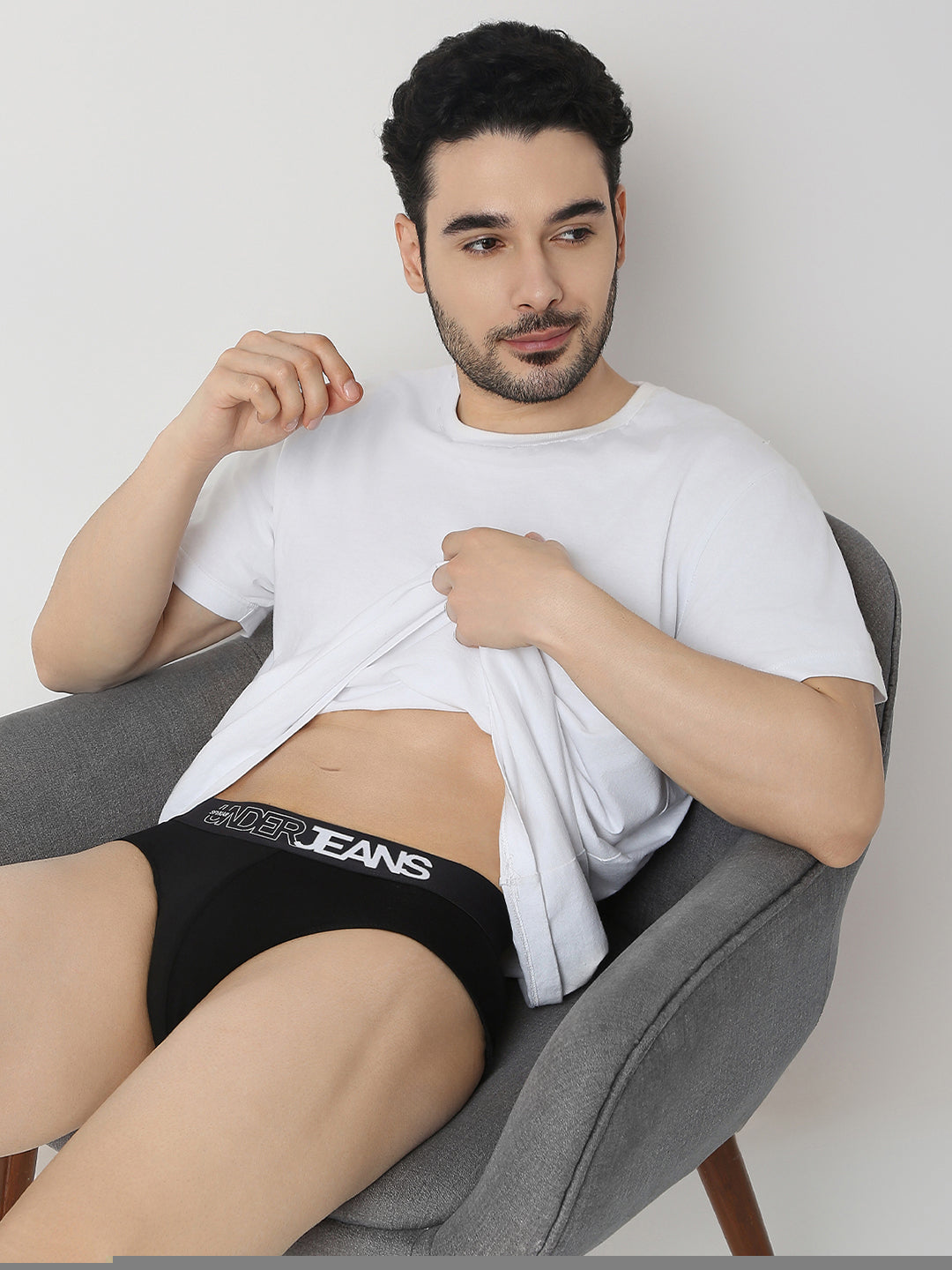 Underjeans by Spykar Men Yellow & Black Brief