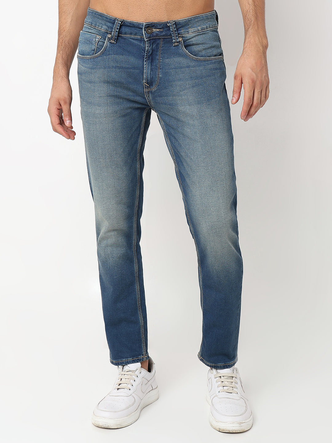 Spykar Low Rise Slim Fit Blue Jeans for Men