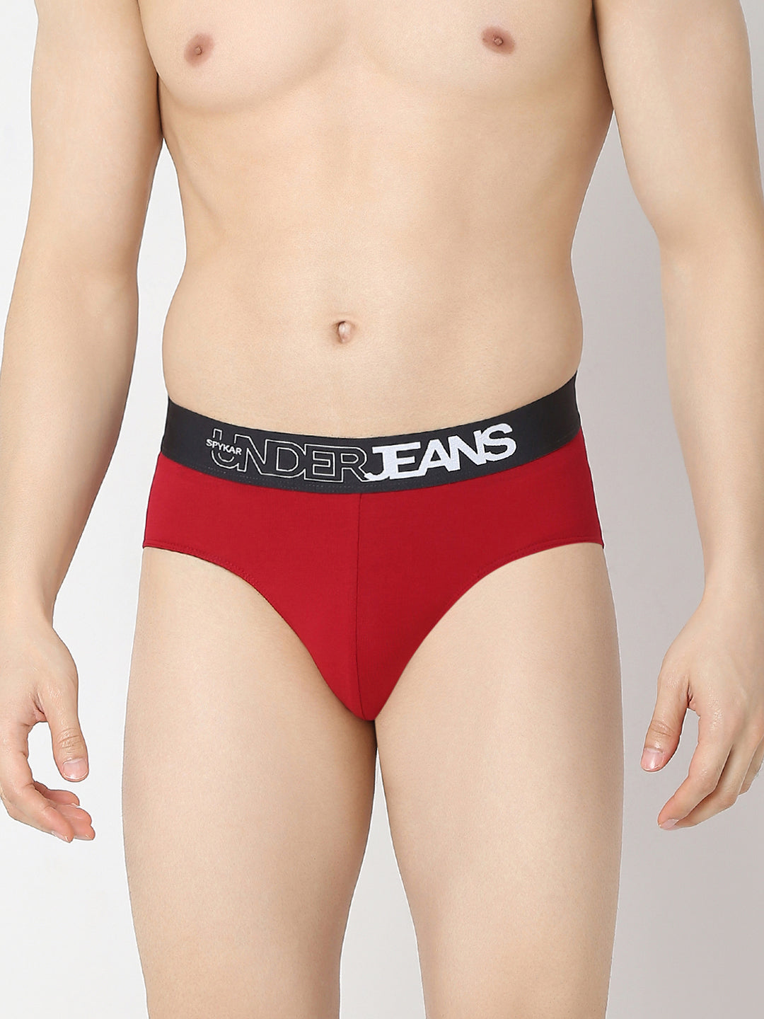 Underjeans by Spykar Men Black & Maroon Brief