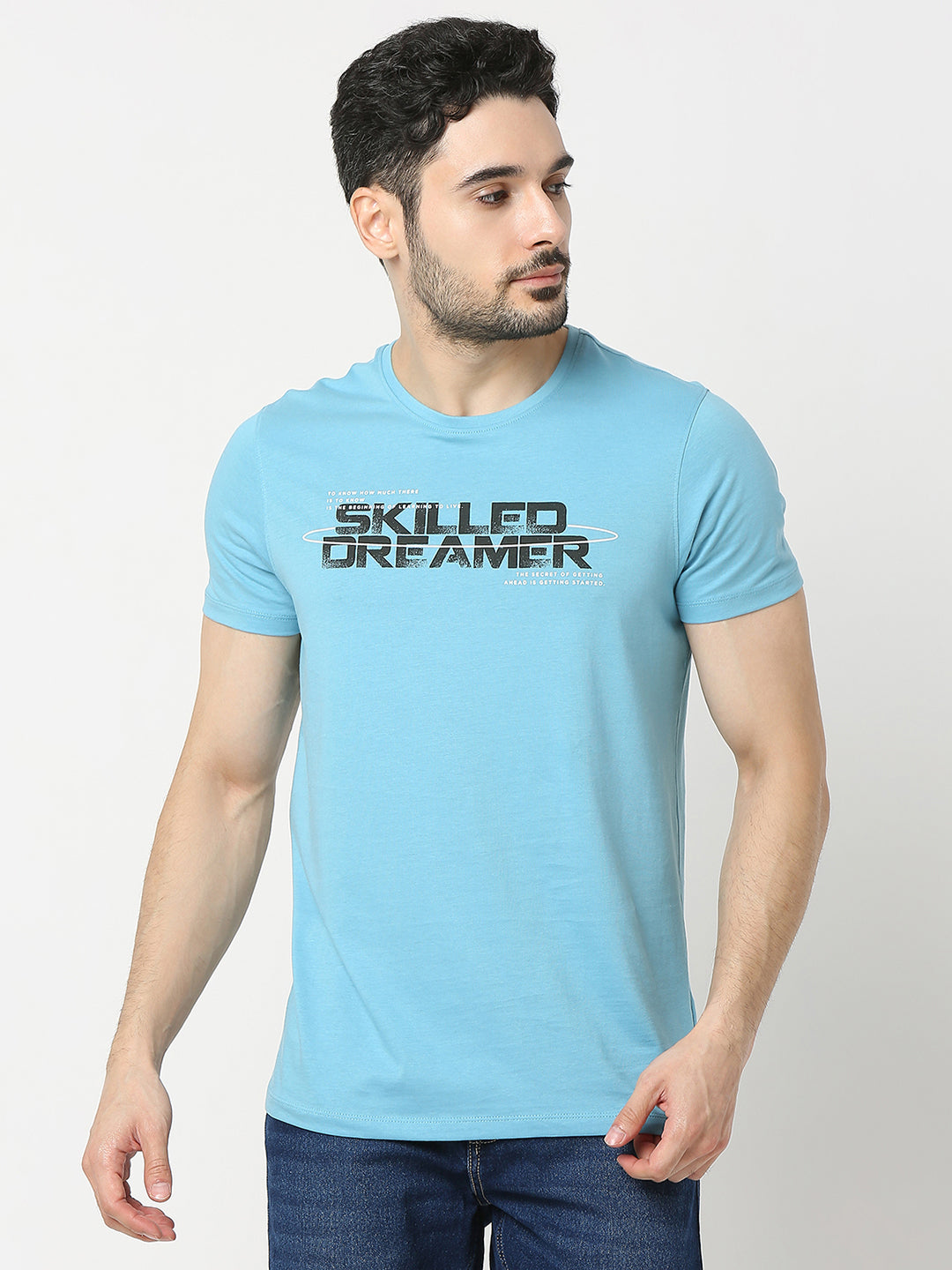 Underjeans by Spykar Men Blue T-shirt