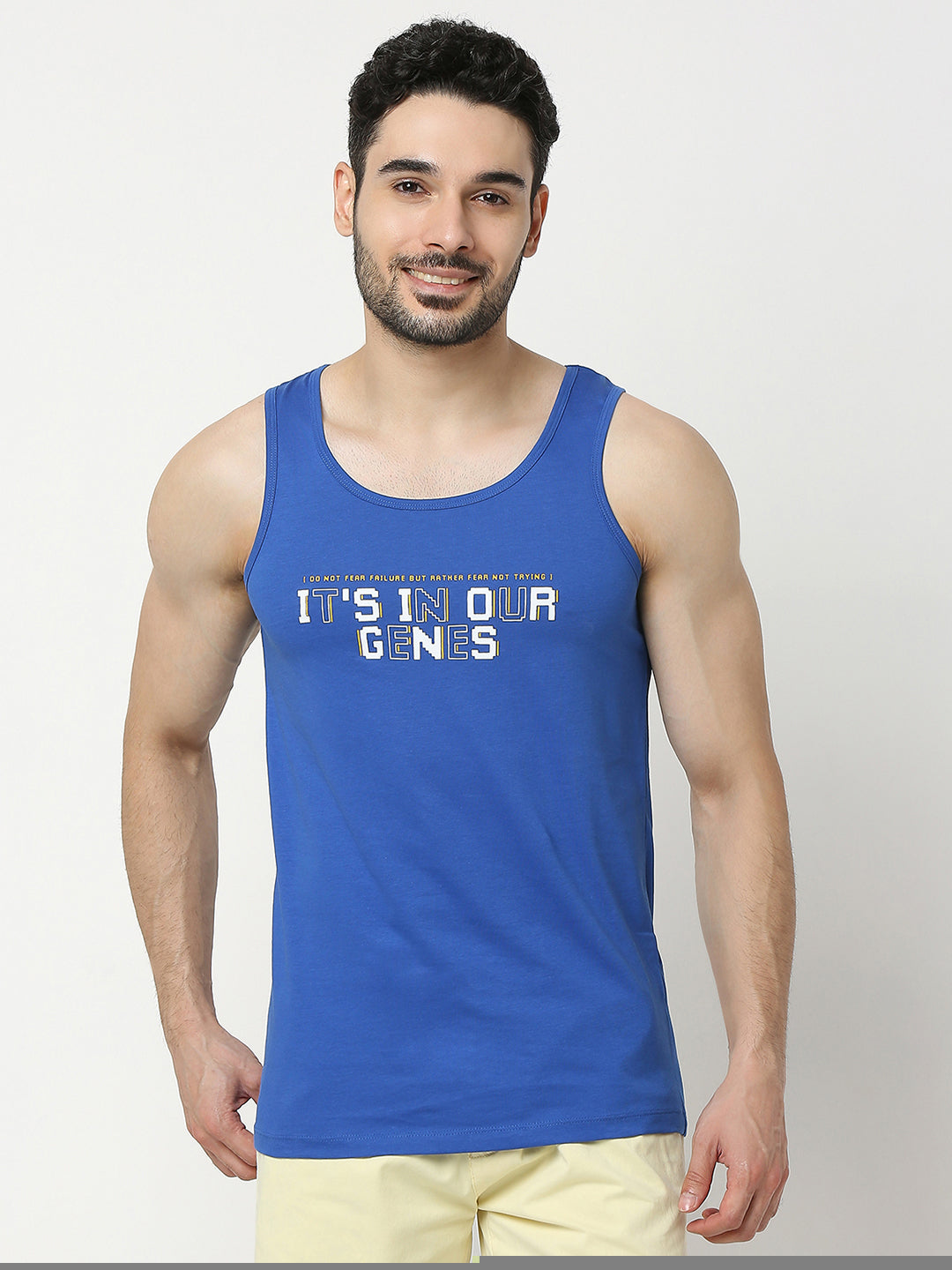 Underjeans by Spykar Men Blue Fashion Vest