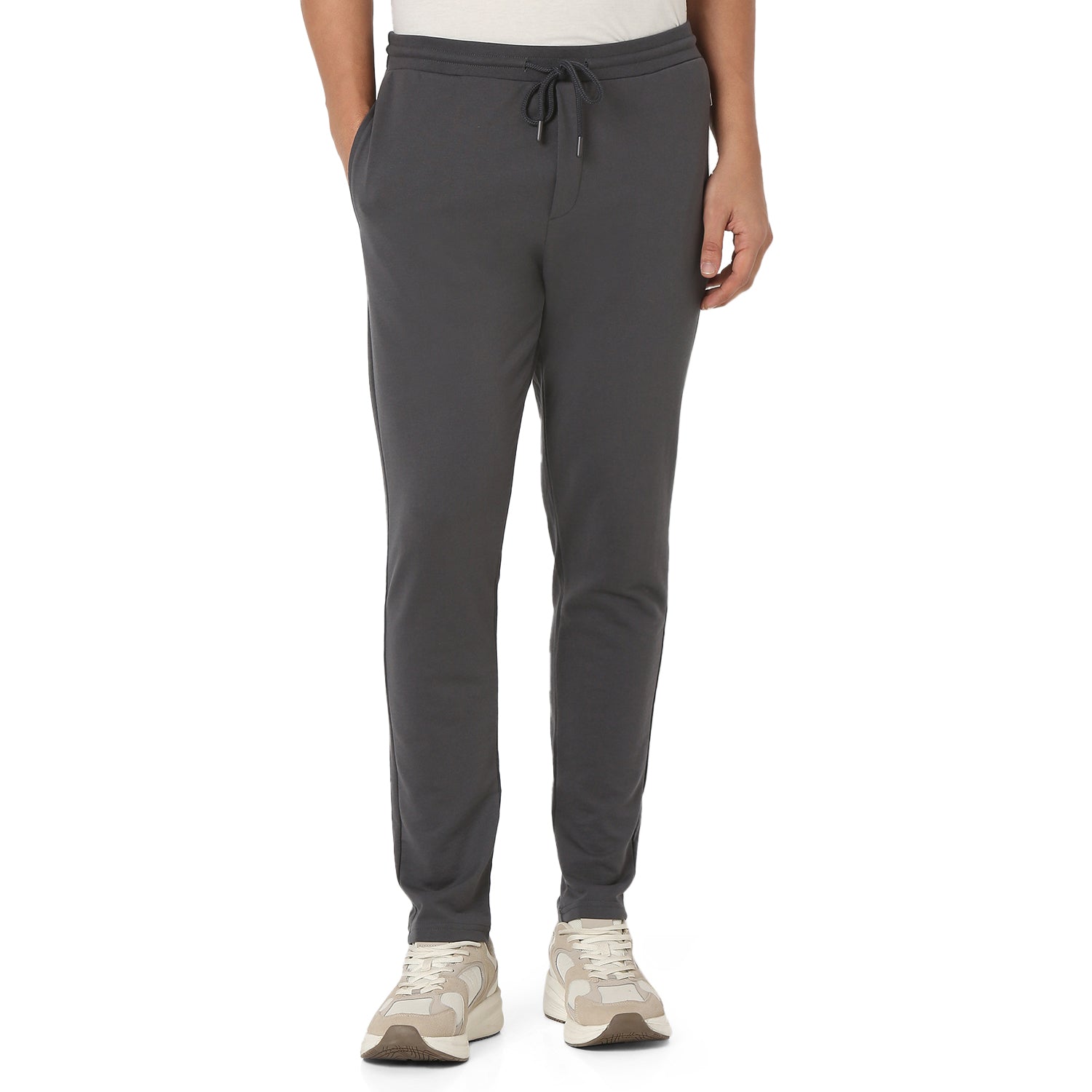 UnderJeans by Spykar Men Basic Dark Grey Lounge Pants