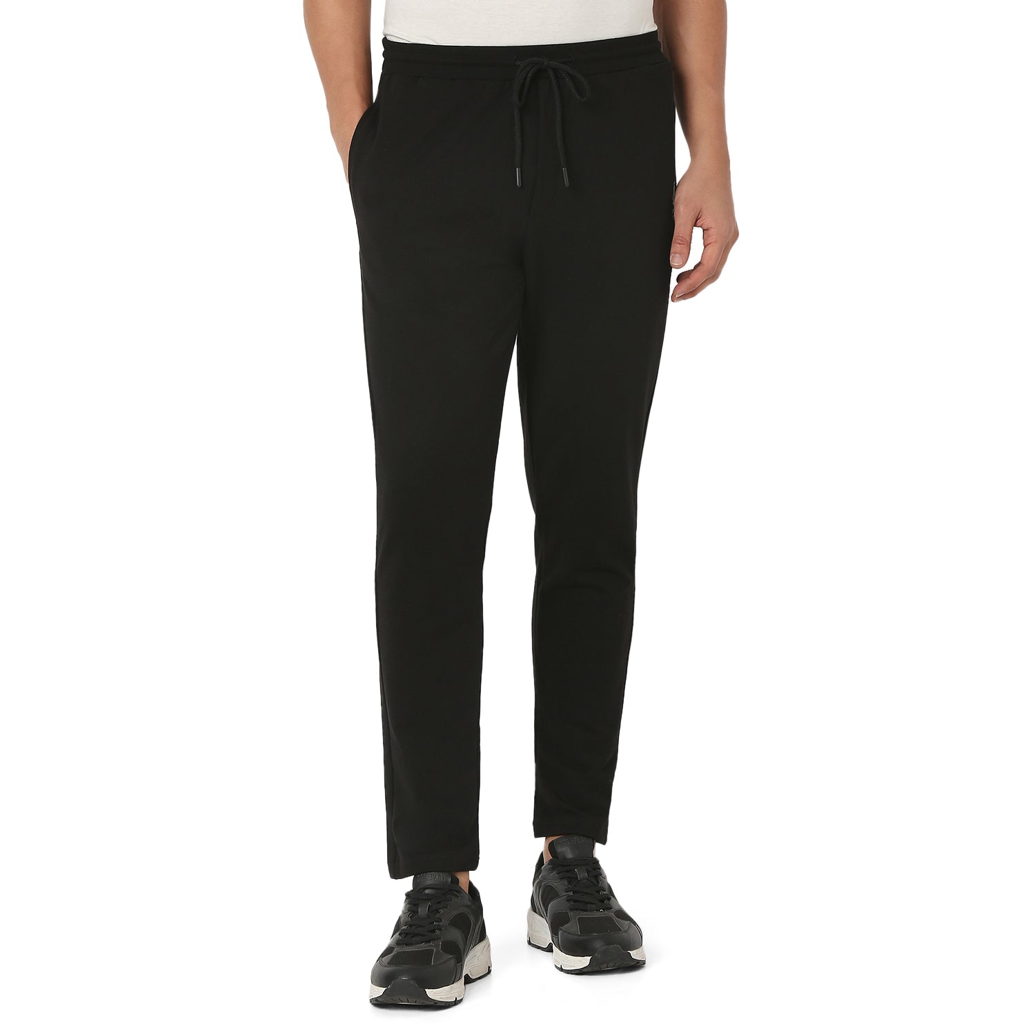 UnderJeans by Spykar Men Basic Black Lounge Pants
