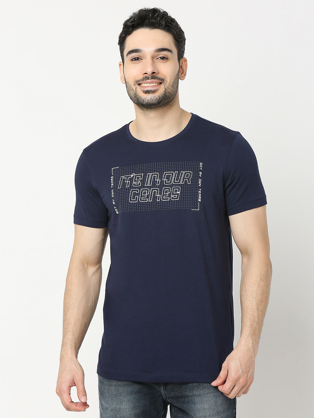 Underjeans by Spykar Men Navy T-shirt