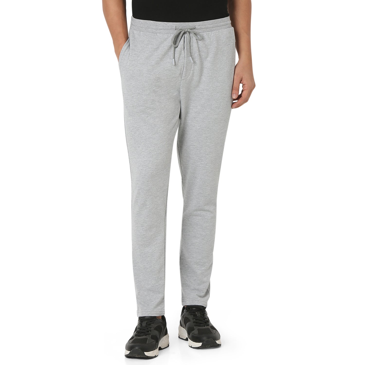 UnderJeans by Spykar Men Basic Grey Melange Lounge Pants