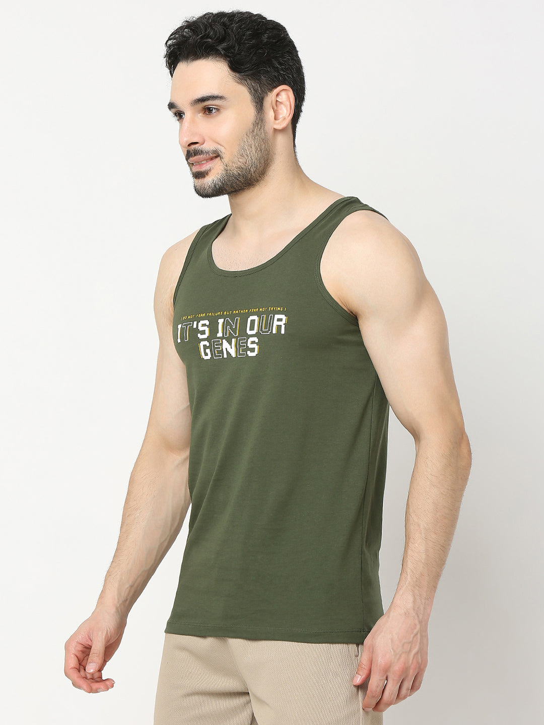 Underjeans by Spykar Men Olive Fashion Vest
