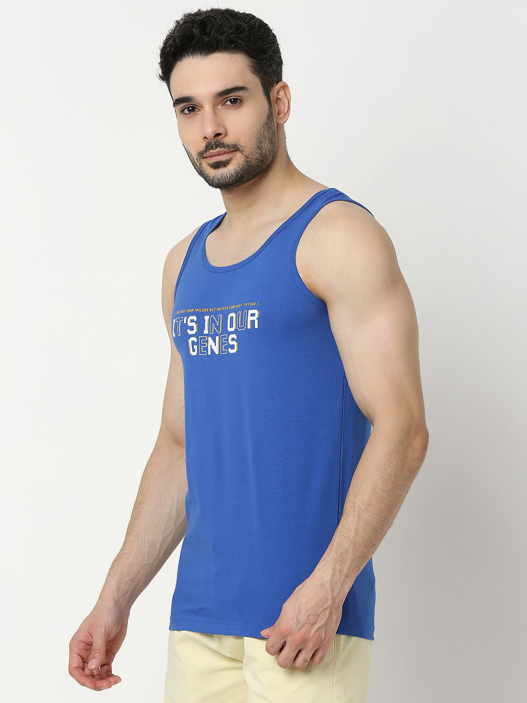 Underjeans by Spykar Men Blue Fashion Vest