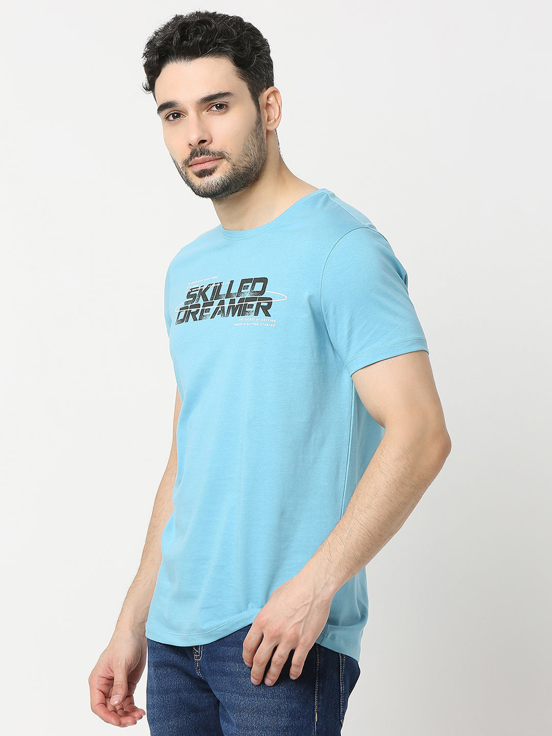 Underjeans by Spykar Men Blue T-shirt