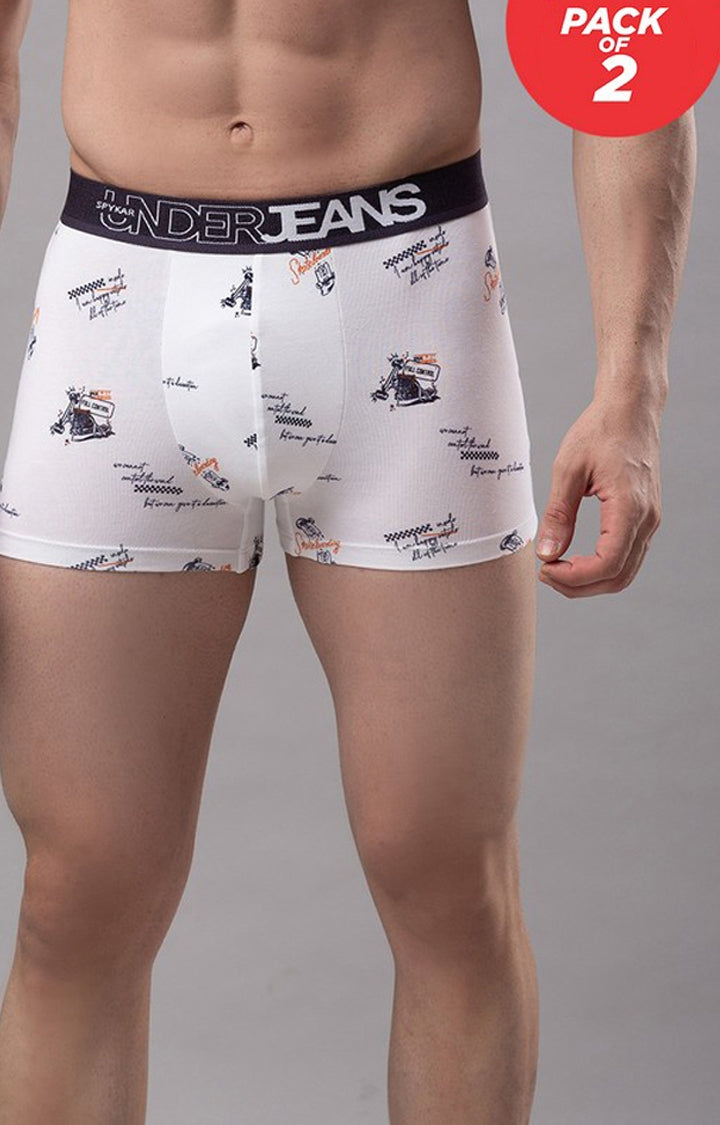 Underjeans by Spykar Men White Trunk