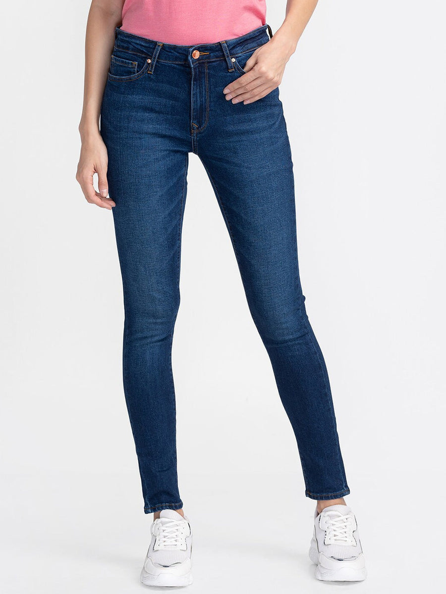 Shop Spykar Women Blue Skinny Fit Light Fade Jeans Online