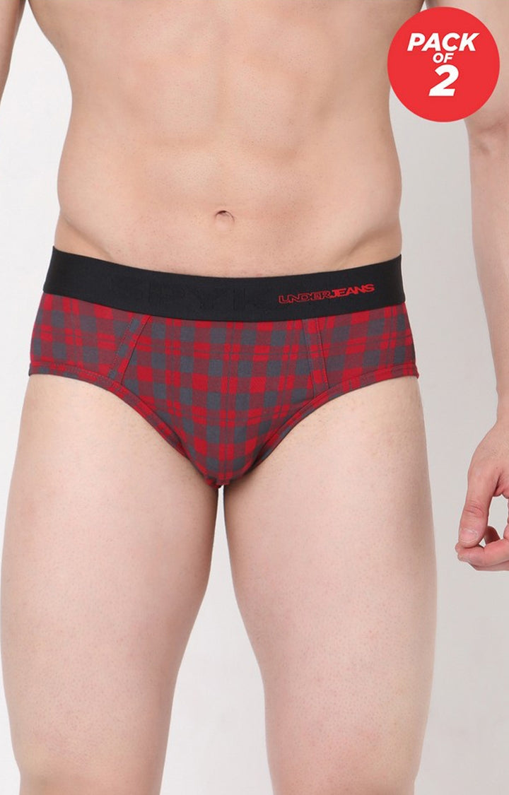 Underjeans by Spykar Men Maroon Brief