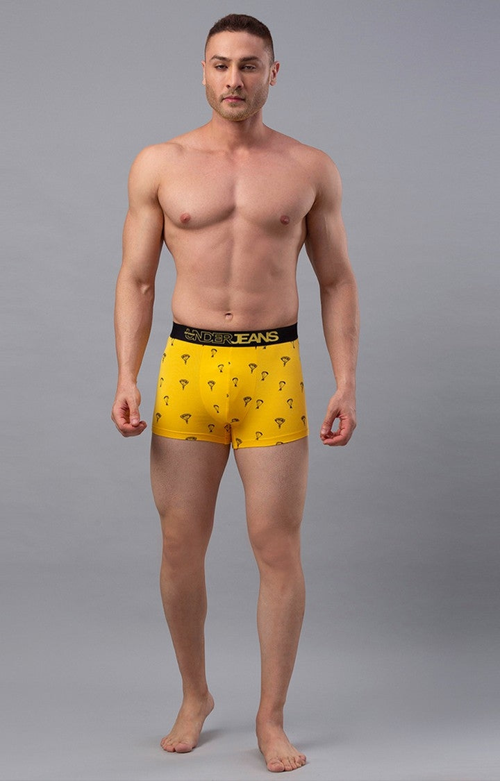 Underjeans by Spykar Men Yellow Trunk