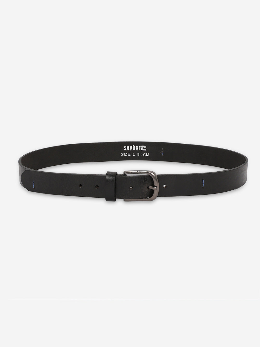 Spykar Men Black Genuine Leather Belt