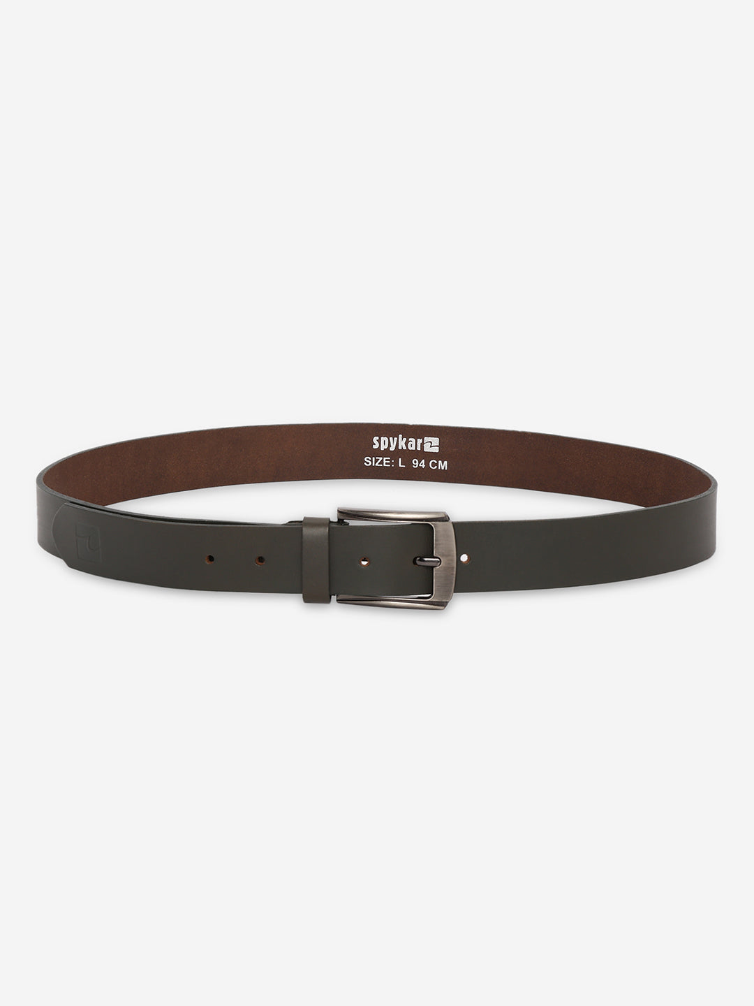 Spykar Men Olive Genuine Leather Belt