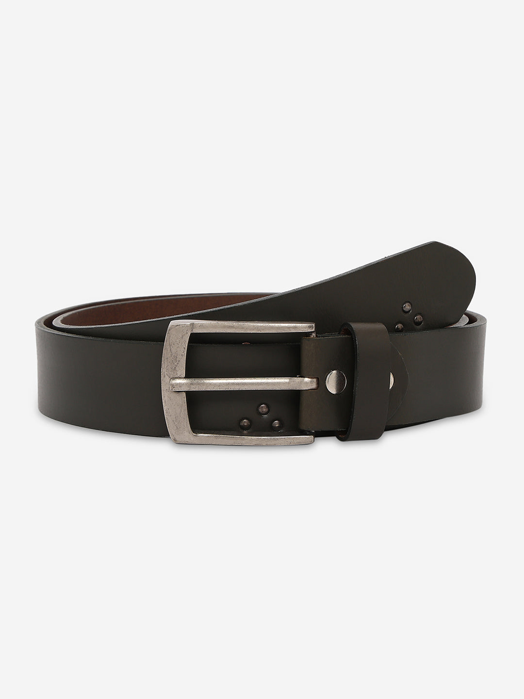 Spykar Men Olive Genuine Leather Belt