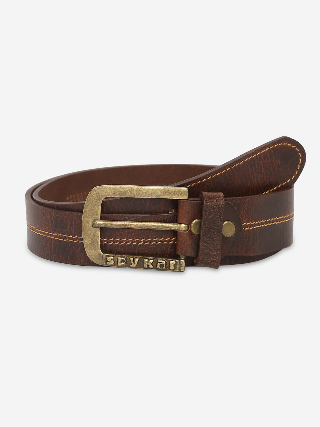Spykar Men Brown Genuine Leather Belt