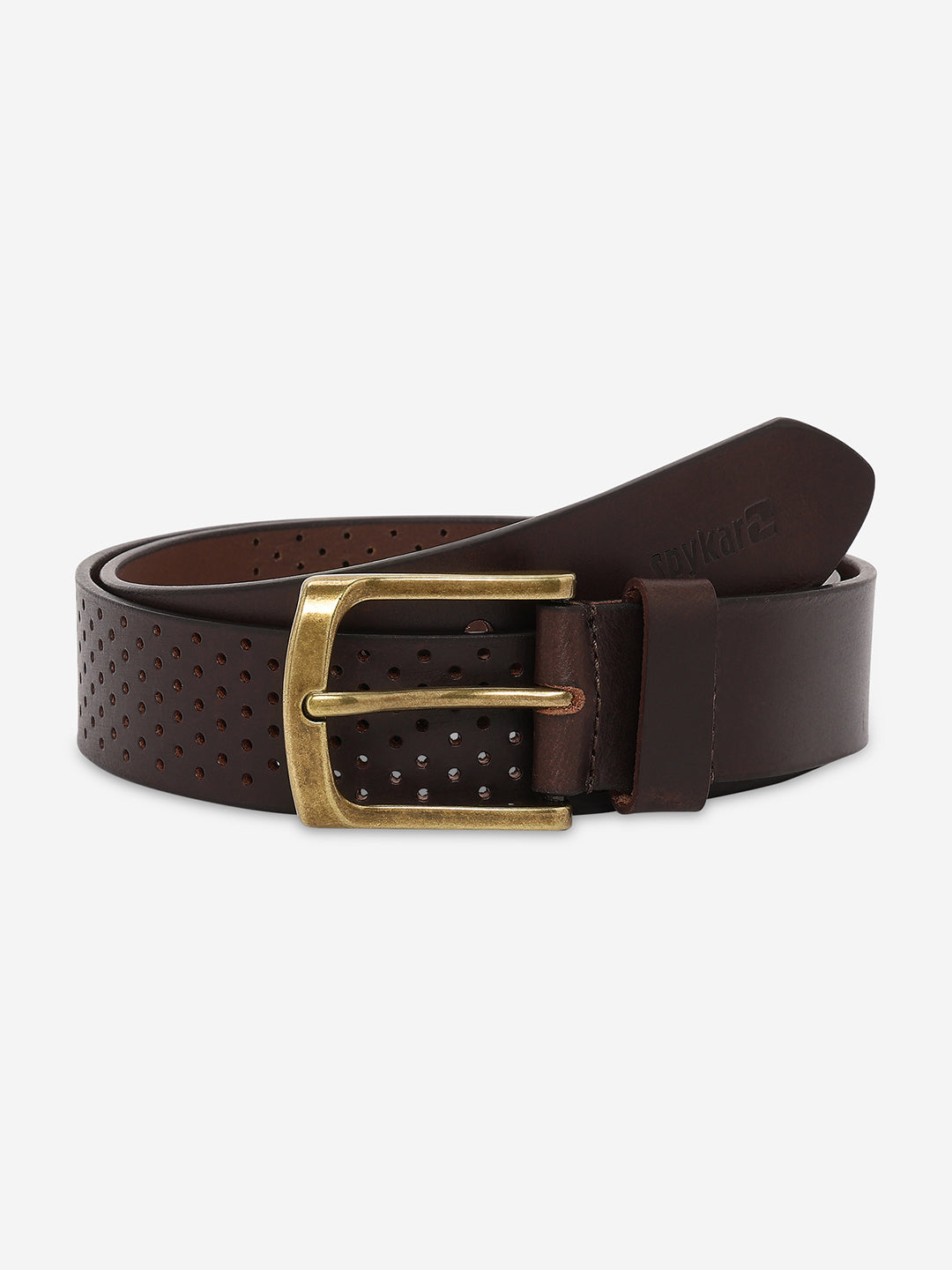 Spykar Men Brown Genuine Leather Belt