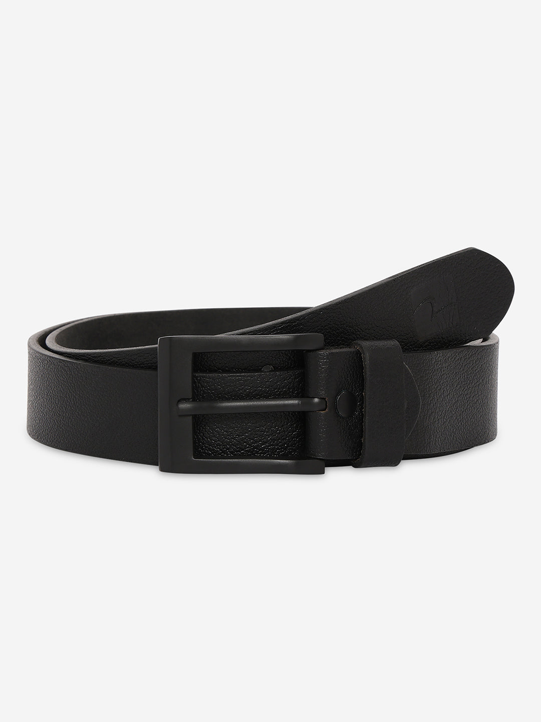 Spykar Men Black Genuine Leather Belt