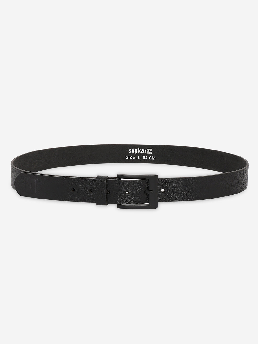 Spykar Men Black Genuine Leather Belt