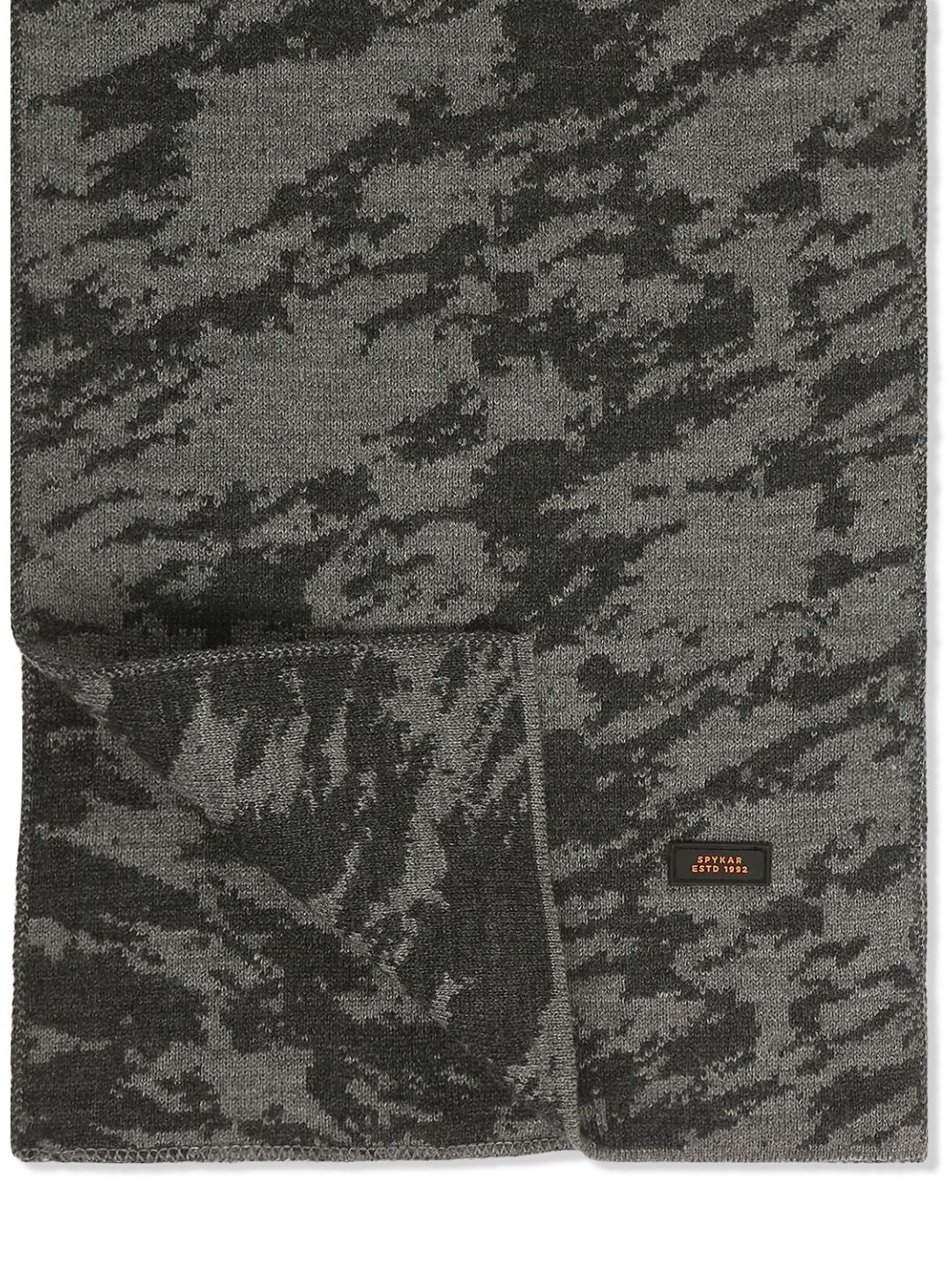 Spykar Dark Grey Muffler for Men