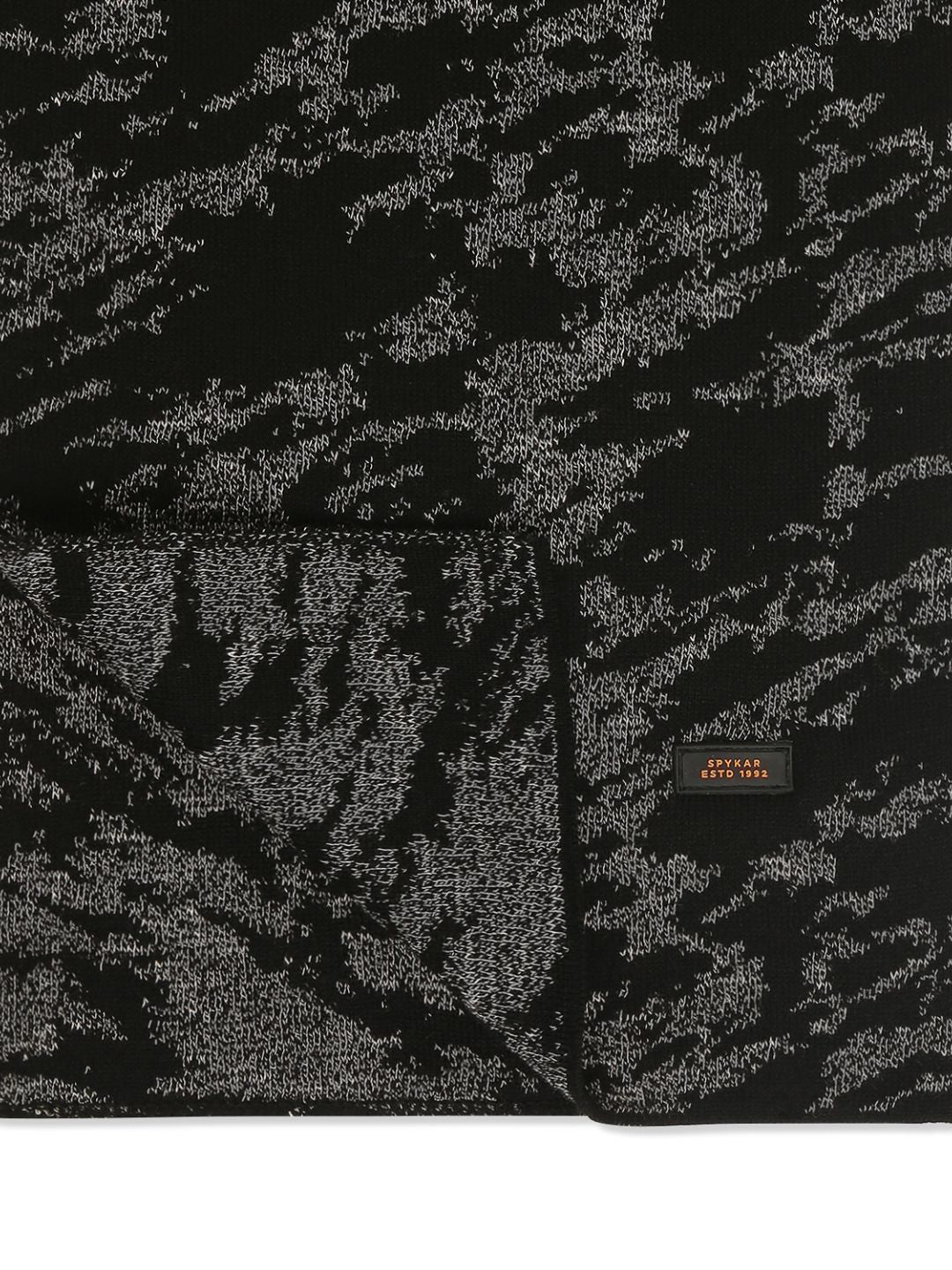 Spykar Black Muffler for Men