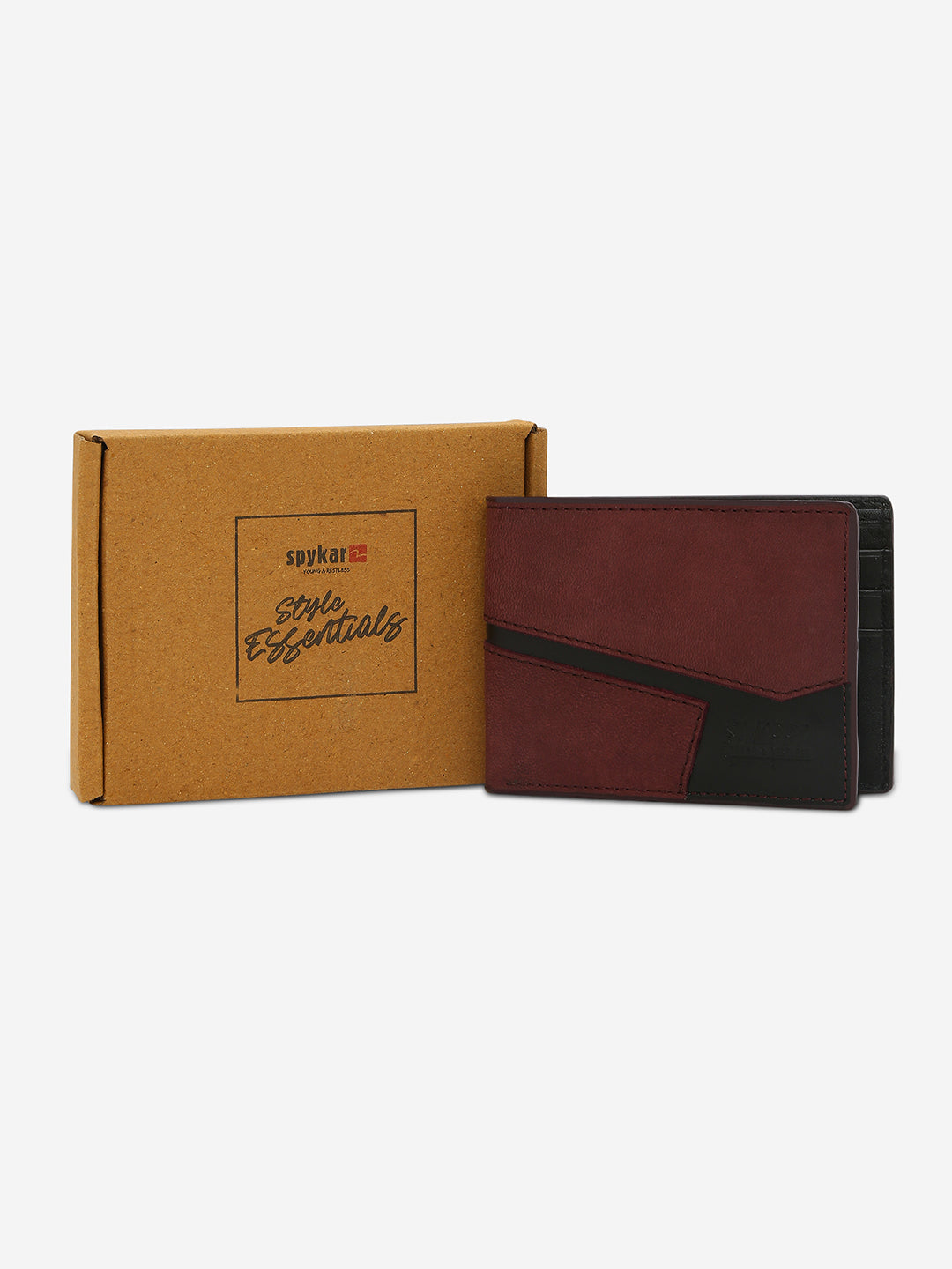 Spykar Men Wine Leather Wallet