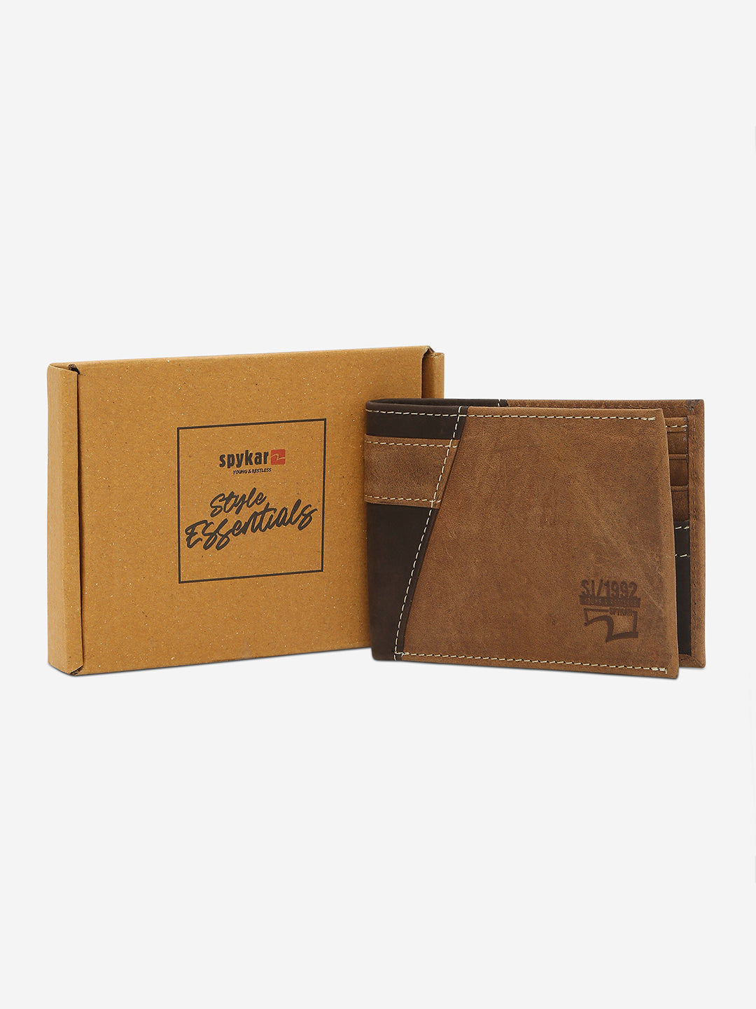 Spykar Men Tan Leather Wallet