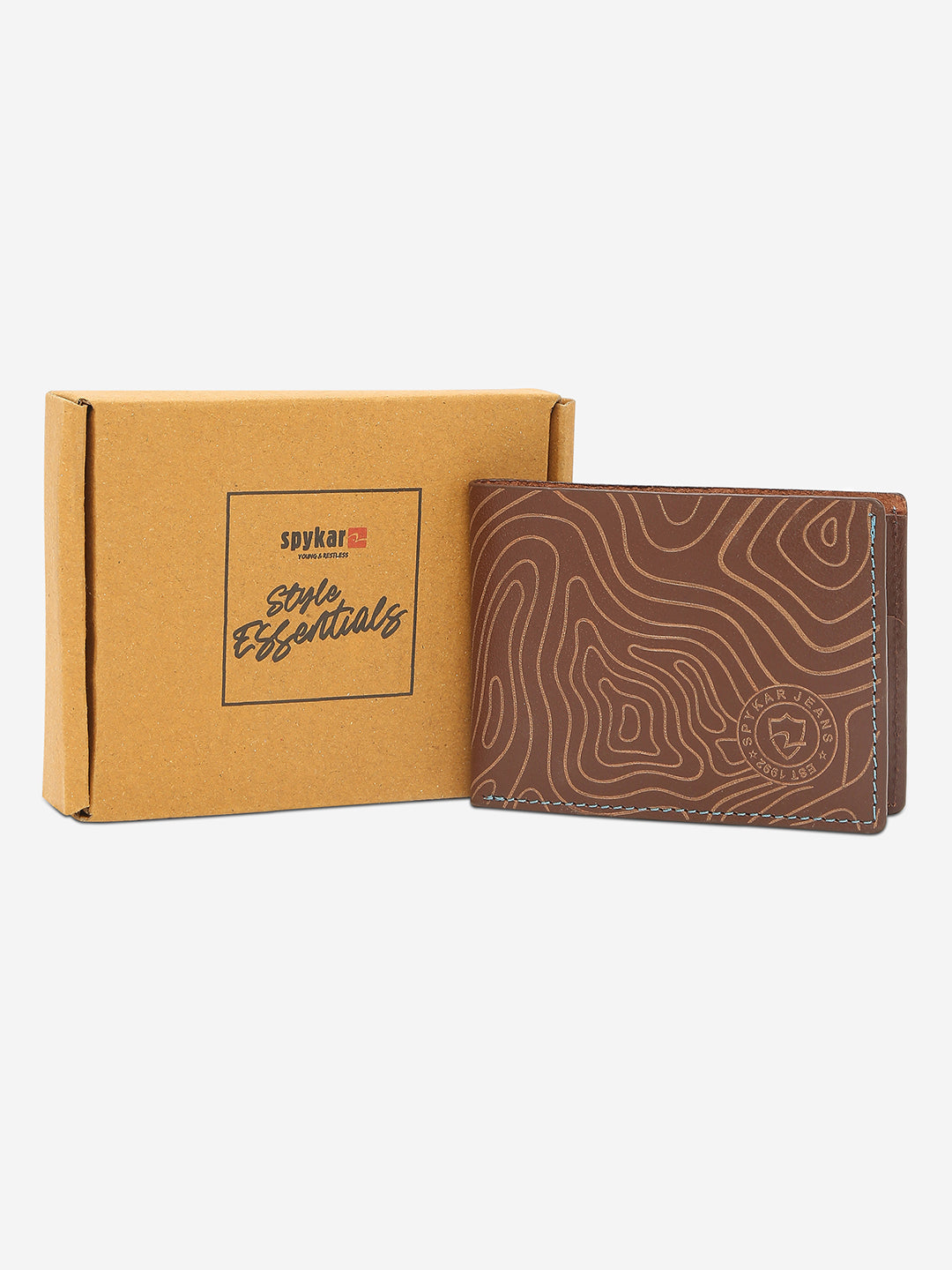 Spykar Men Brown Leather Wallet