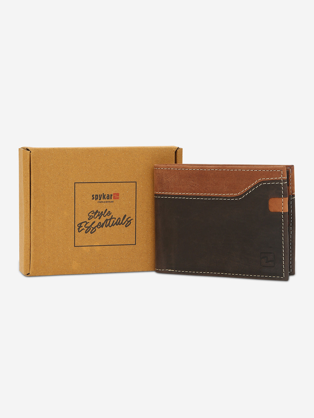 Spykar Men Brown Leather Wallet