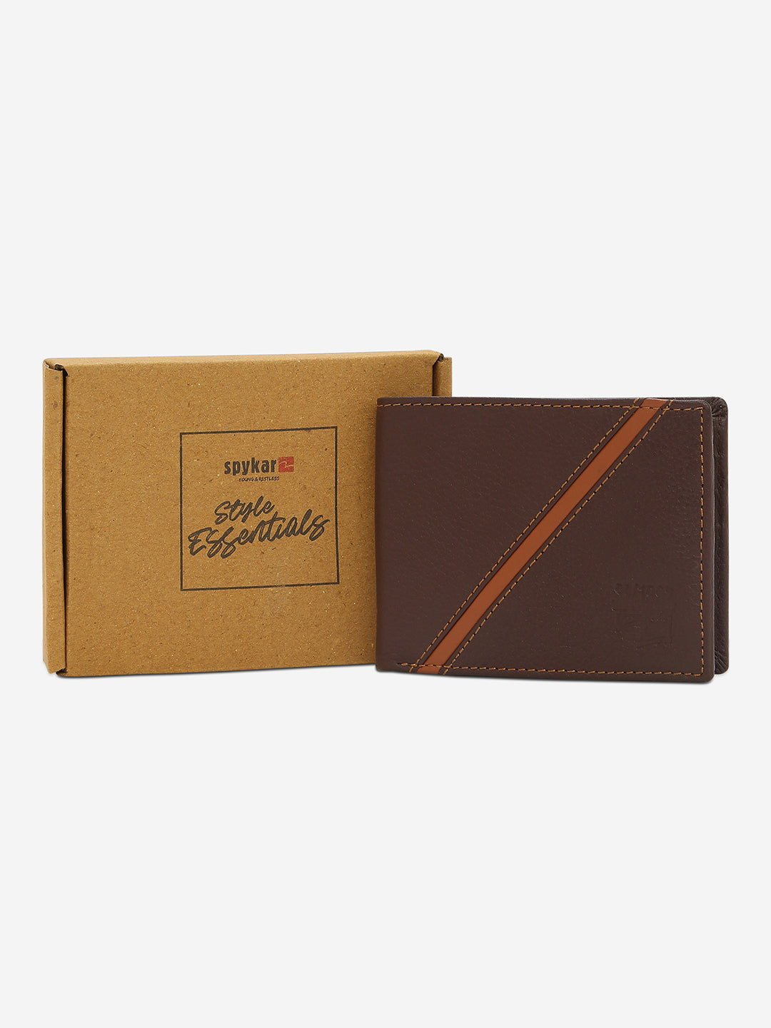 Spykar Men Brown Leather Wallet