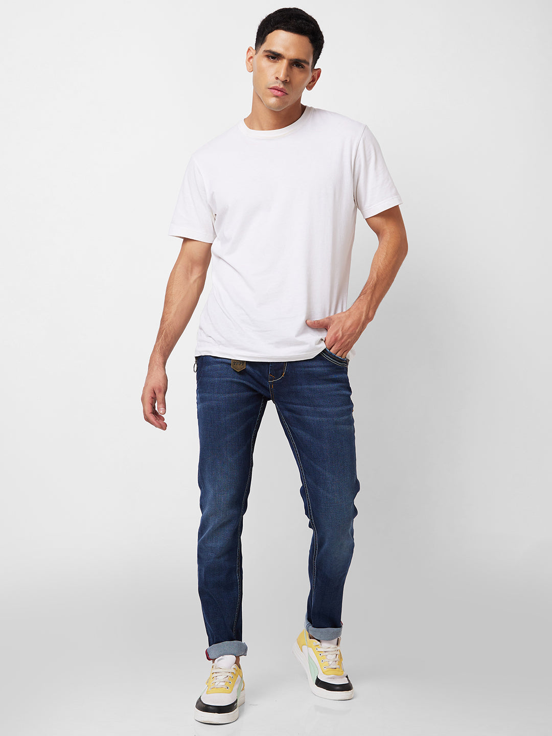 Spykar Low Rise Skinny Fit Blue Jeans For Men
