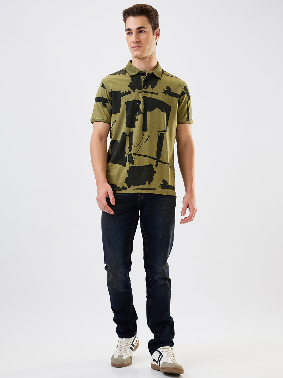 Spykar Comfort Fit Mid Rise Cotton Stretch Jeans For Men