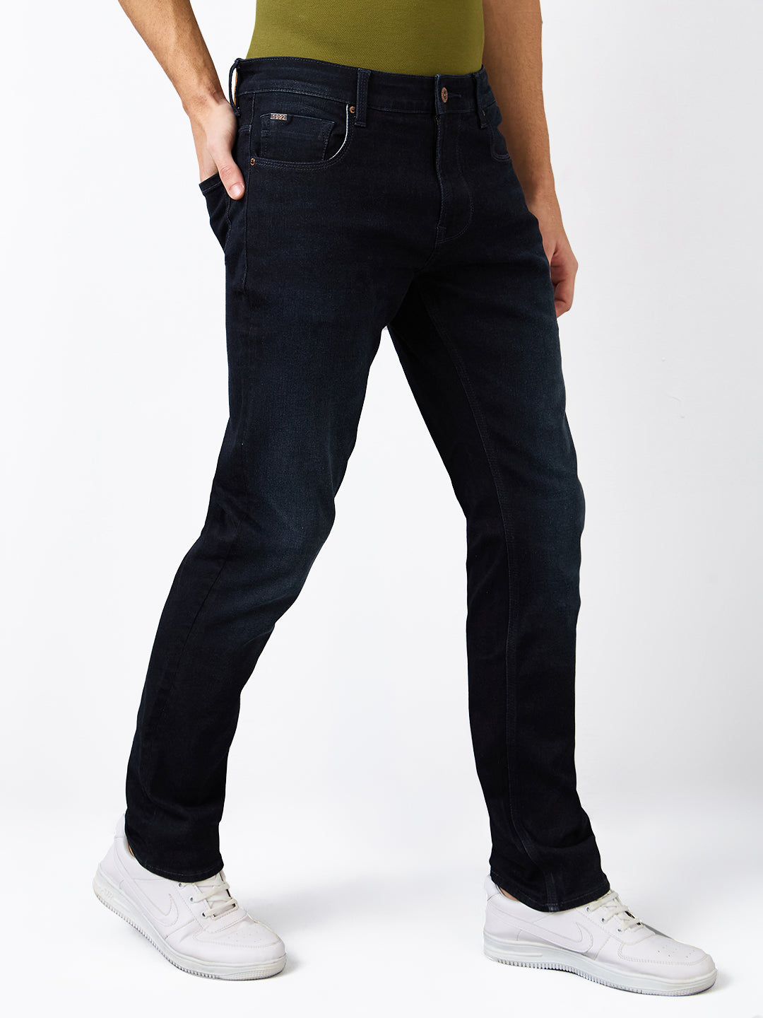 Spykar Comfort Fit Mid Rise Cotton Jeans For Men
