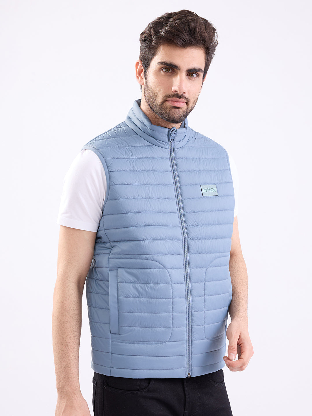Spykar Steel Grey Straight Fit Casual Jackets For Men
