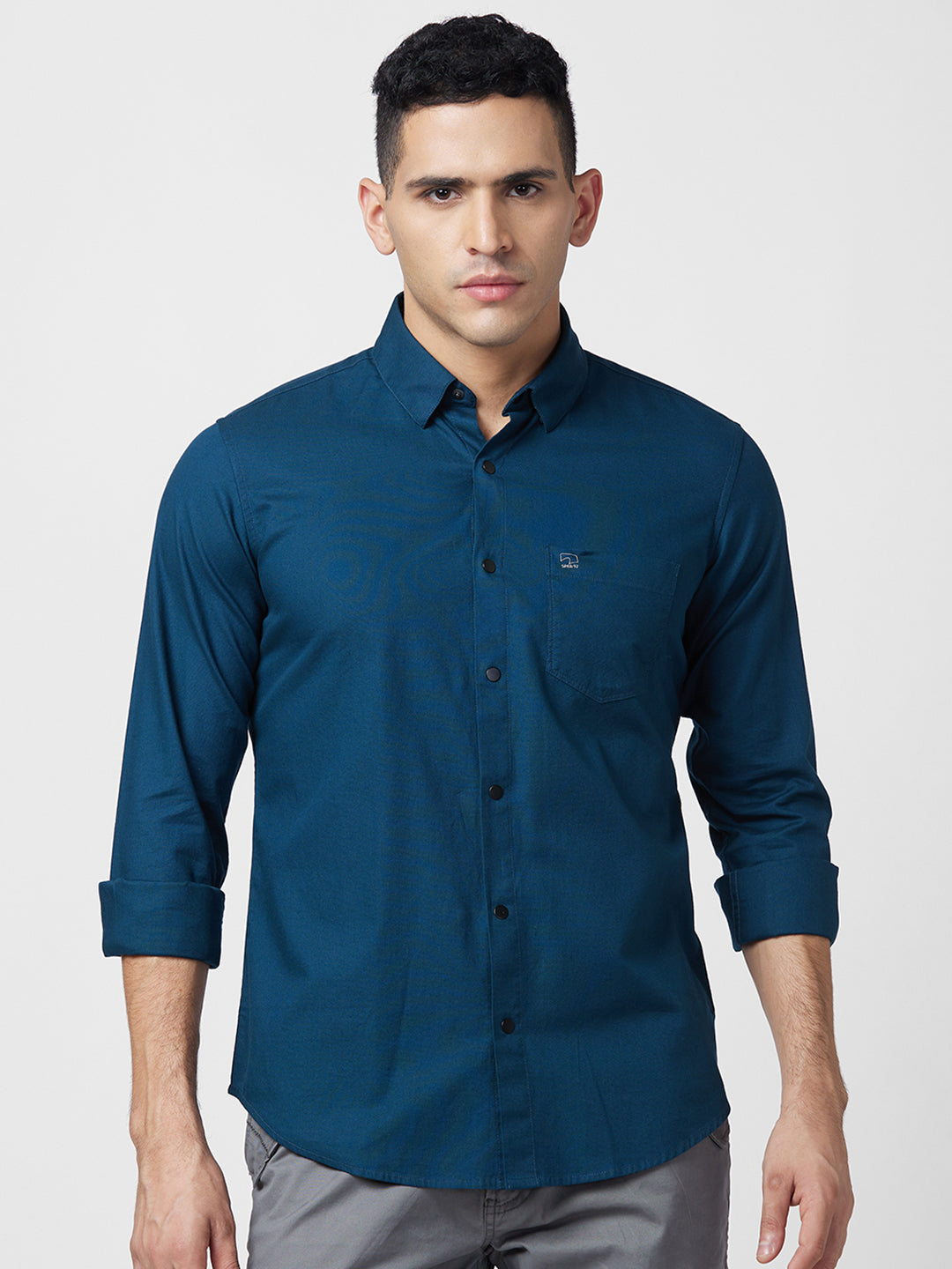 Spykar Slim Fit Opaque Cotton Casual Shirt
