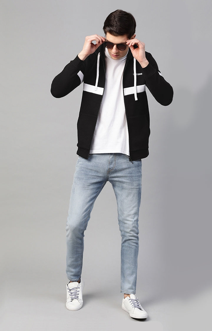 Underjeans by Spykar Men Black Solid Sweatshirt
