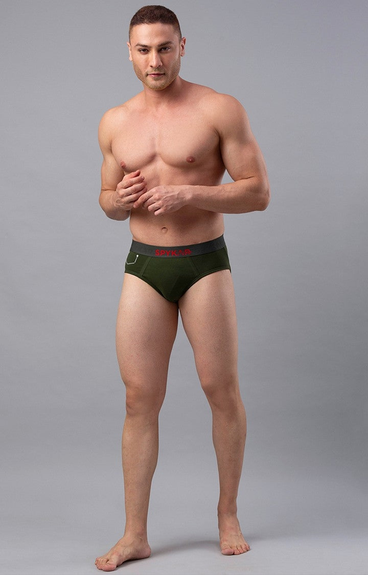 Underjeans by Spykar Men Olive Brief