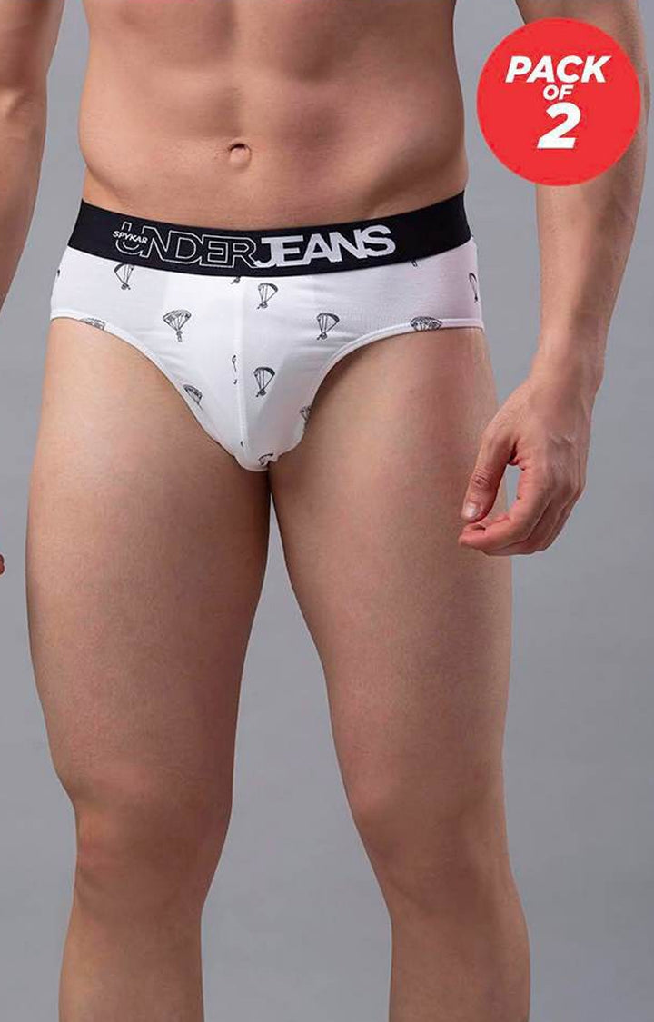 Underjeans by Spykar Men White Brief