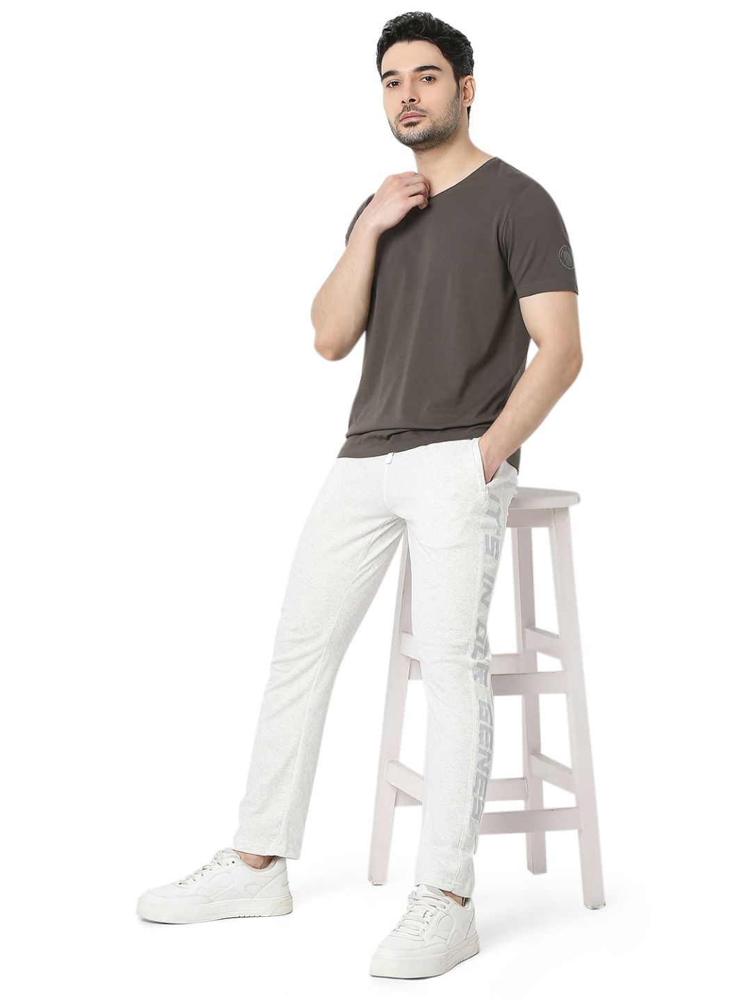 Underjeans by Spykar Ash Melange Lounge Pant