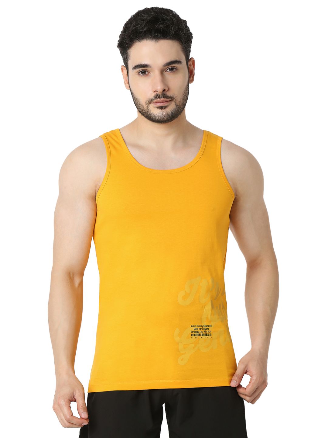 Underjeans By Spykar Men Chrome Yellow Vest