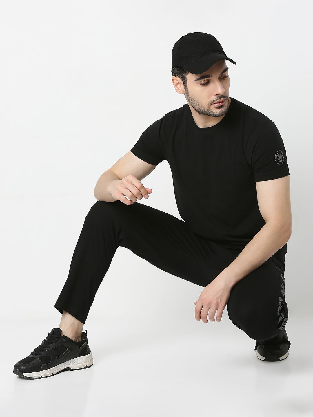 Underjeans by Spykar Black T-Shirt