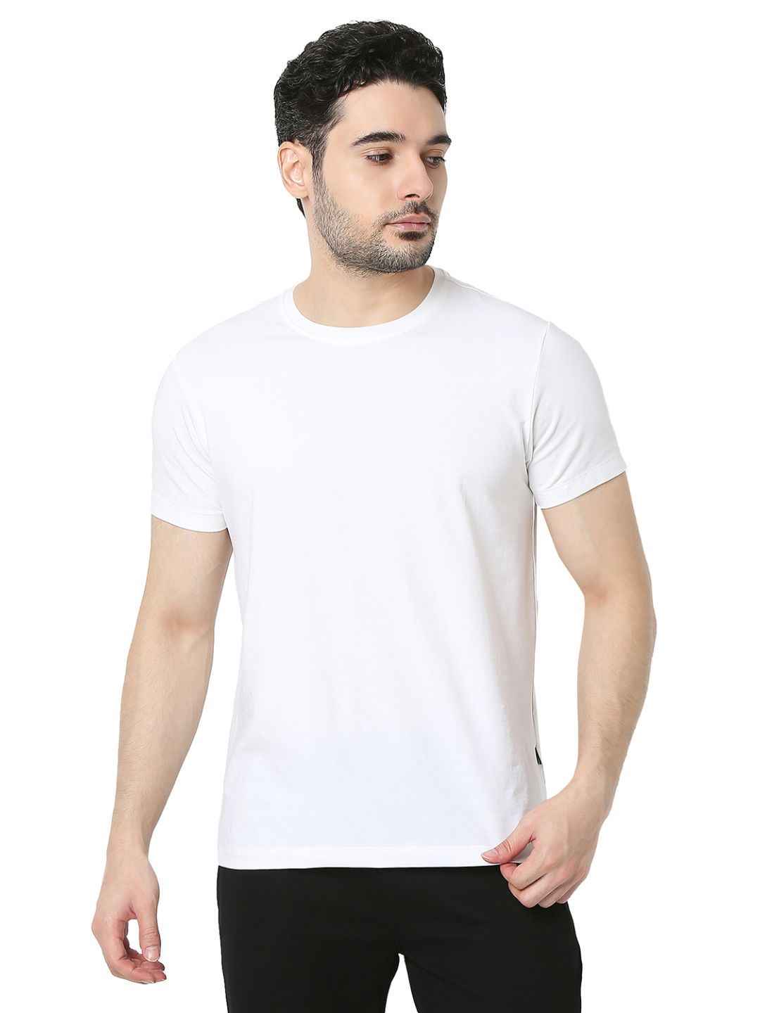 Underjeans by Spykar White T-Shirt