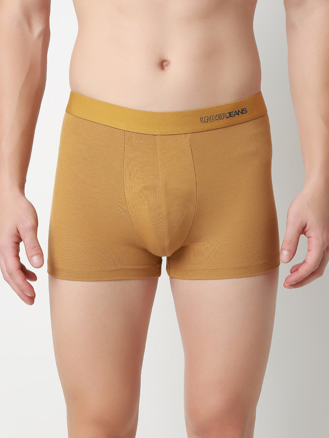 UnderJeans by Spykar Men Solid Khaki Trunk