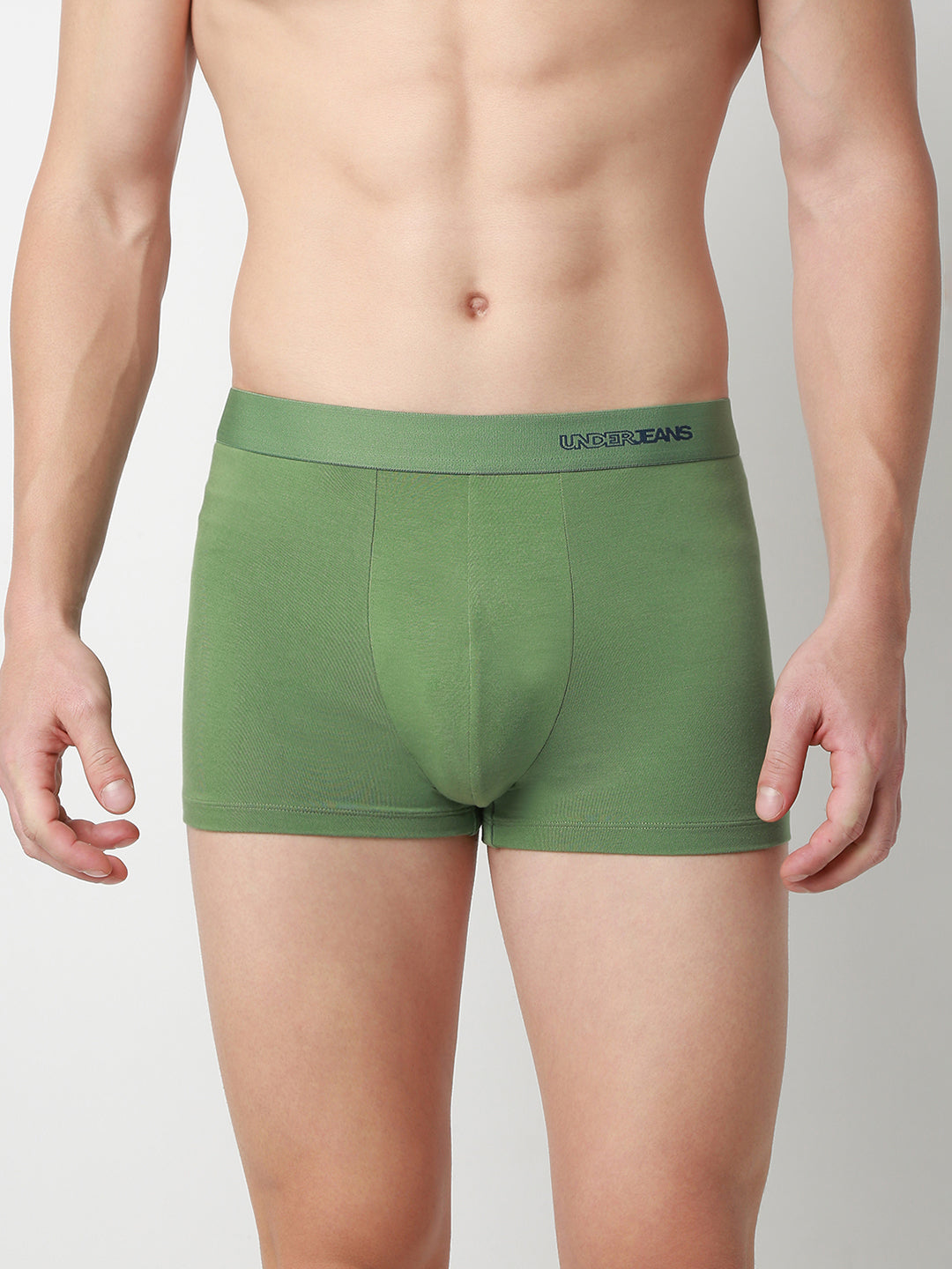 UnderJeans by Spykar Men Solid Light Olive Trunk