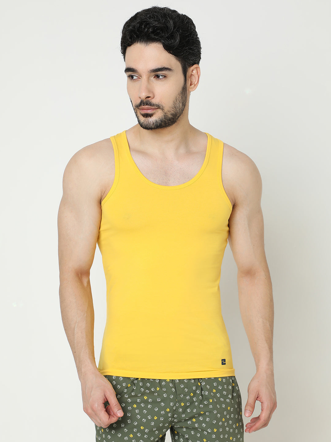 Underjeans by Spykar Men Yellow Vest