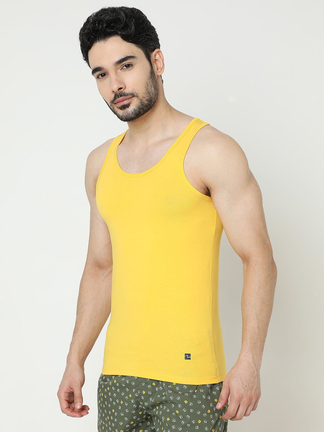 Underjeans by Spykar Men Yellow Vest