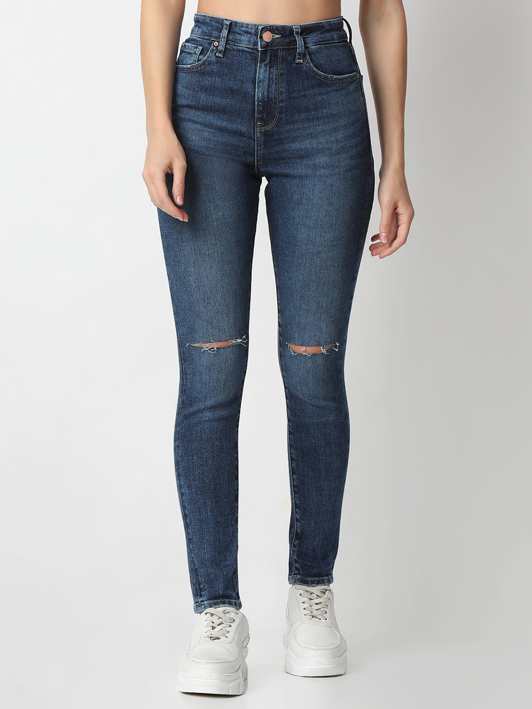 Spykar Super Slim High Rise Cotton Jeans For Women
