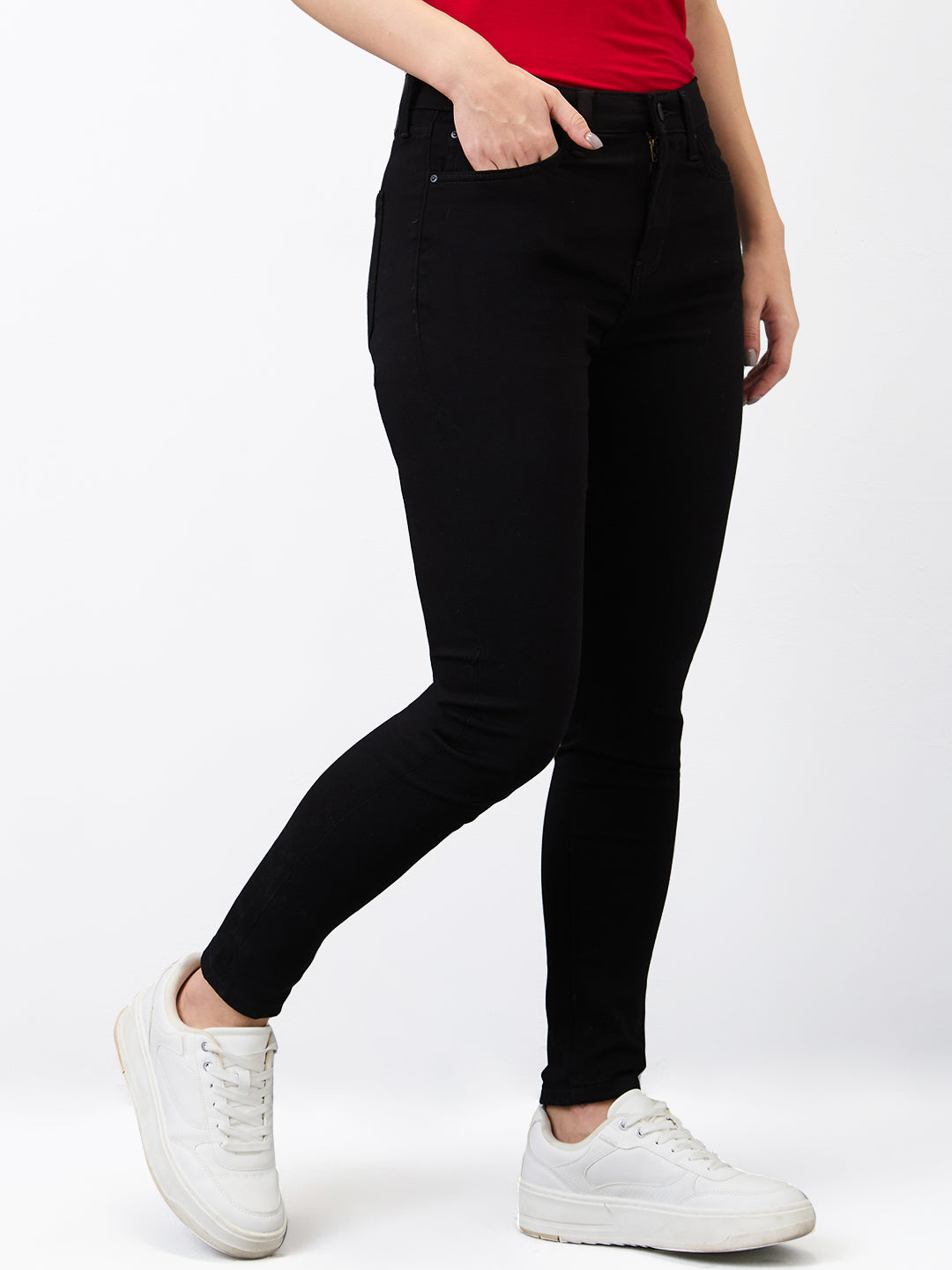 Spykar Super Slim High Rise Cotton Lycra Jeans For Women