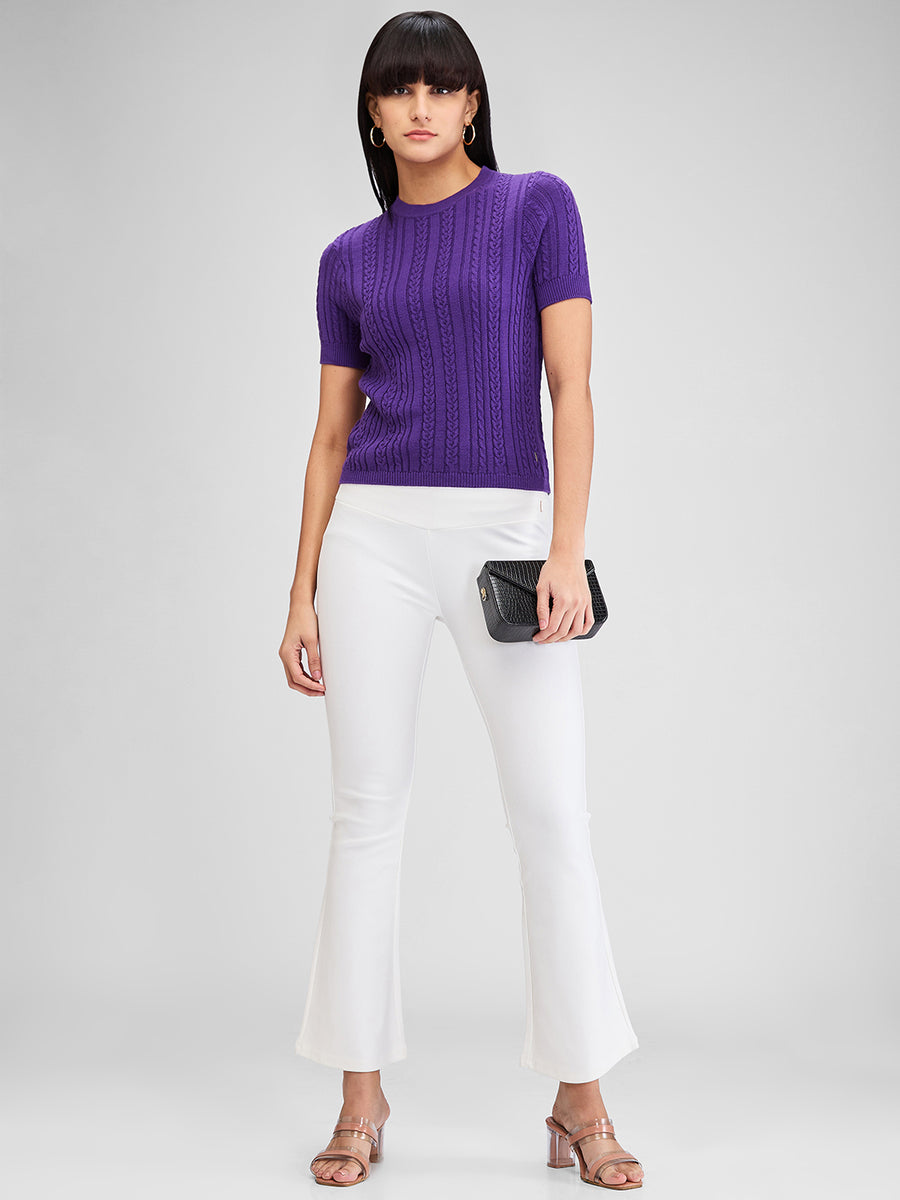 トップス semon unisex SA 2TONE KNIT LAVENDER SAMICA - LAVENDER